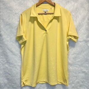 Pebble Beach Performance XXXL Men’s Golf Polo Shirt - Vibrant Yellow